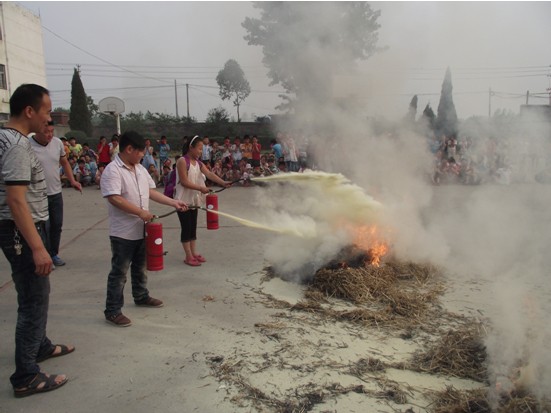 芦岭镇安全办和镇小学联合开展消防演练活动